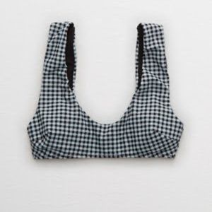Aerie Gingham Black High Waisted Retro Bikini